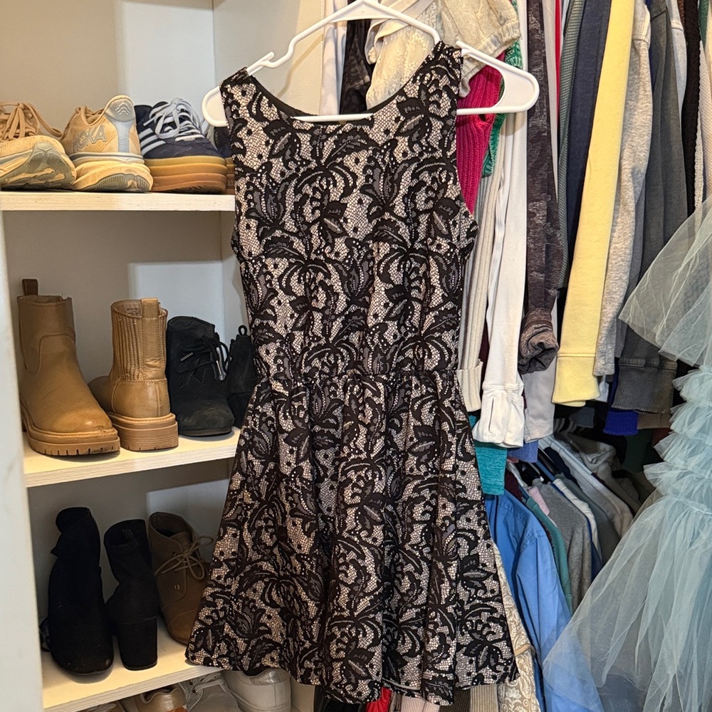 HeartSoul Black and tan Lace Dress